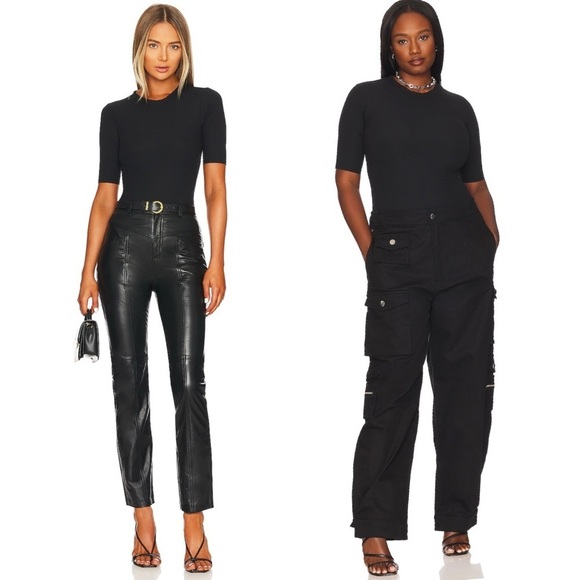 SPANX Suit Yourself Rib-Knit Short Sleeve Crewneck Bodysuit Size Small NEW - Picture 5 of 11